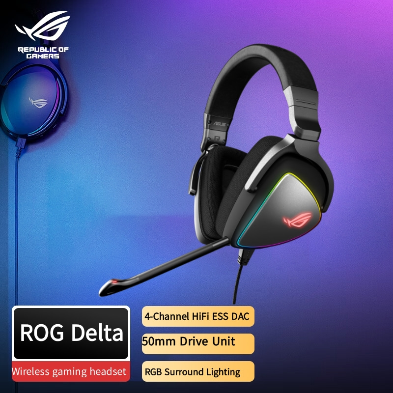 ROG Delta Black Head Mounted