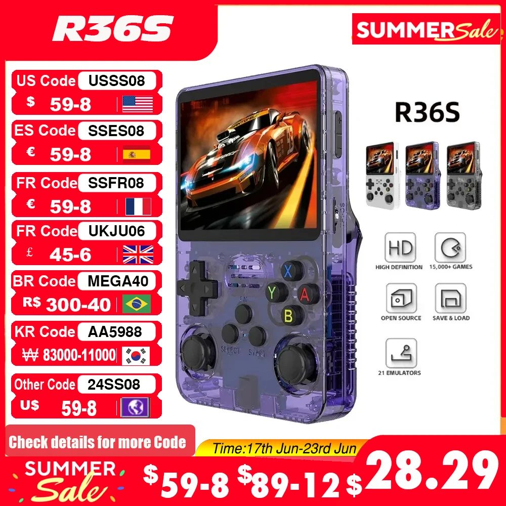 Open Source R36S Retro Handheld