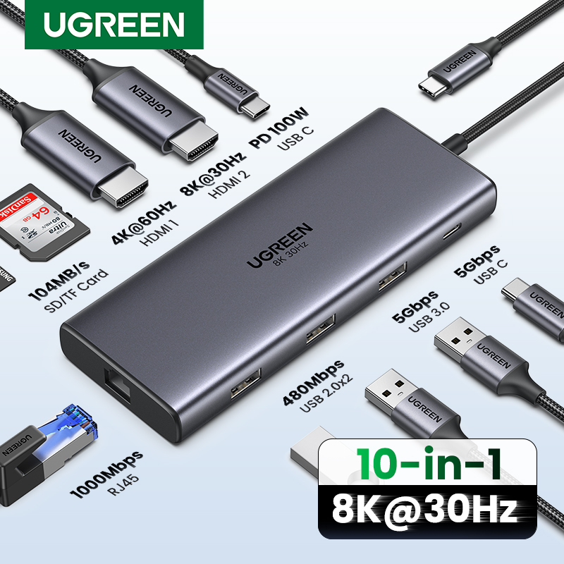 UGREEN Dual HDMI USB HUB