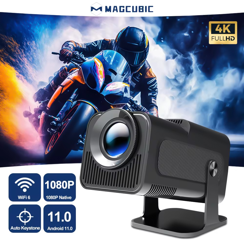 Transforma tu sala en un cine con calidad 4K real: el MAGCUBIC HY320 despliega 390 ANSI lúmenes y WiFi6 en una oferta imperdible para amantes del entretenimiento.