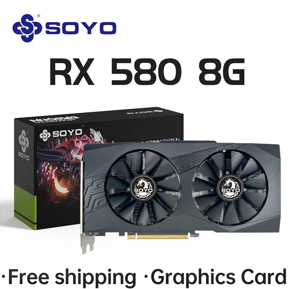 Juegos en alta definición sin sacrificar rendimiento: la SOYO RX580 8G con un 54% de descuento llega para gamers que buscan potencia al mejor precio