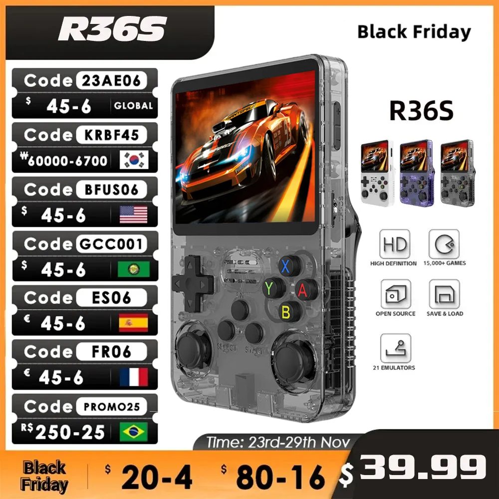 R36S Retro Handheld Video Game