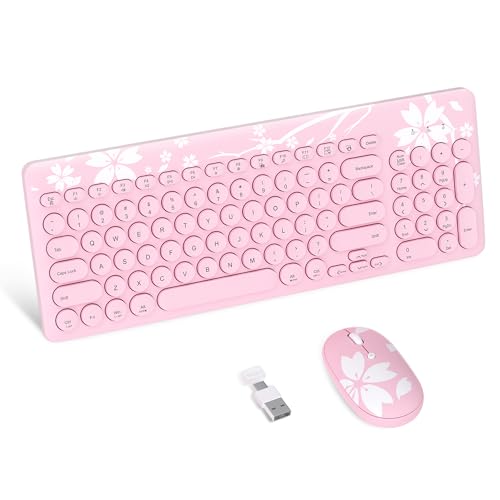 Mytrix Sakura: Combo Inalámbrico Retro Rosa