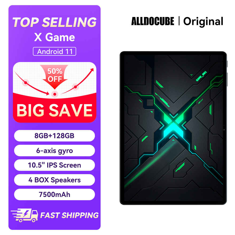 Domina tus juegos móviles con fluidez extrema: La ALLDOCUBE X GAME 10.5" ofrece gráficos IMG PowerVR y 8GB RAM para sesiones épicas + batería de 7500mAh que desafía el tiempo