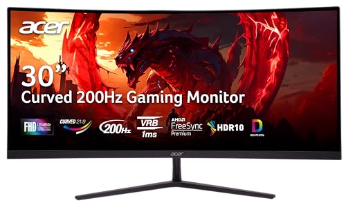 Domina el multiverso gamer con este monitor curvo ACER NITRO 29.5'': 200Hz, FreeSync y 1ms para una inmersión sin límites en tus batallas épicas