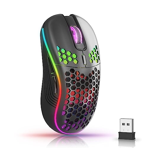 Domina tus partidas sin cables: El MOUSE INALÁMBRICO AVMTOM con RGB revoluciona tu experiencia gamer - Ergonomía profesional y 6 botones personalizables para victorias épicas