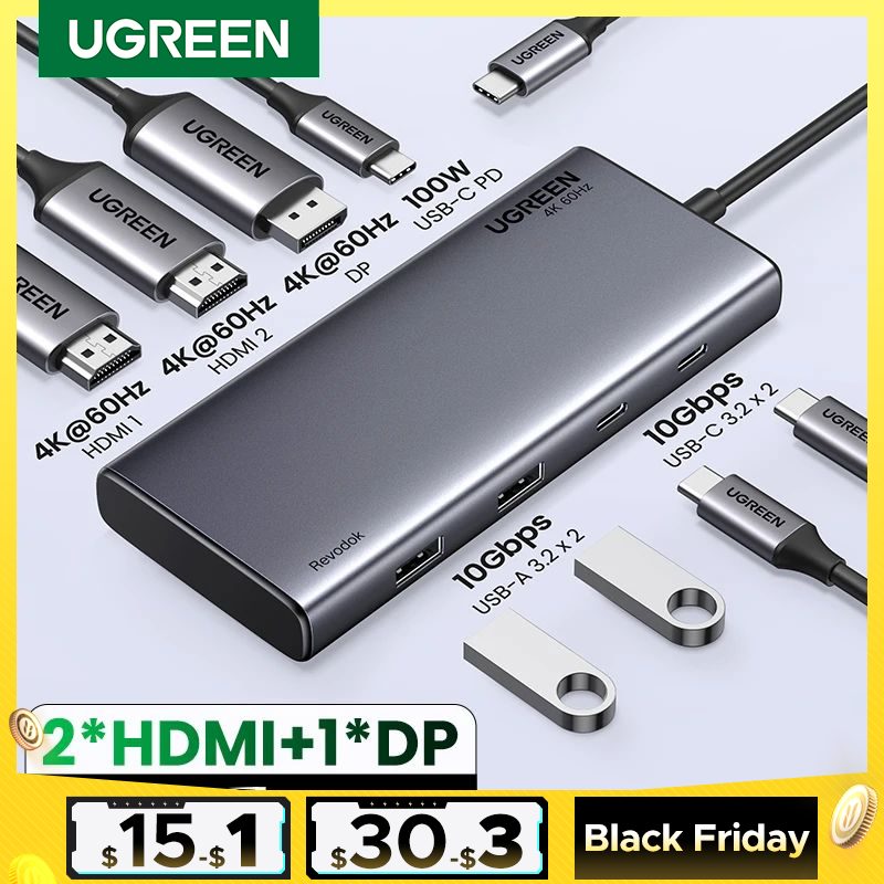 [RU Special]UGREEN Triple Display USB