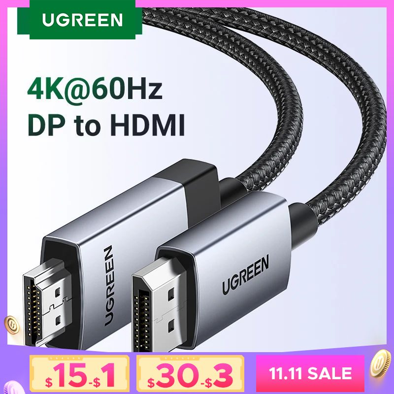 UGREEN DisplayPort to HDMI Cable