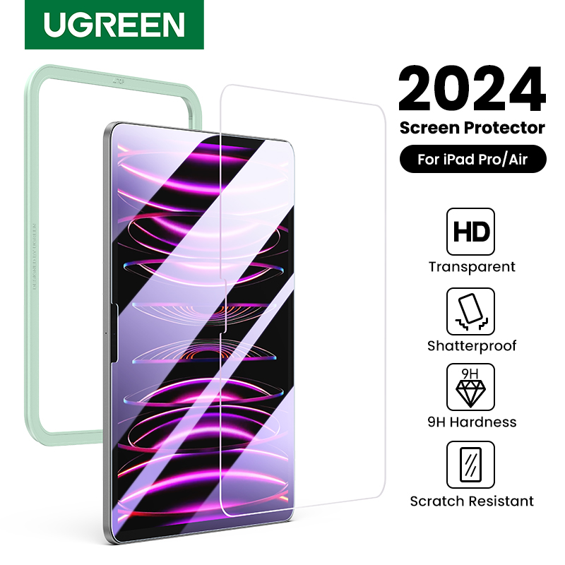 Protege tu inversión tecnológica en cualquier situación: Descubre el cristal templado UGREEN para iPad Pro y Air, que resiste caídas y arañazos, garantizando claridad y durabilidad excepcionales en tus dispositivos APPLE.