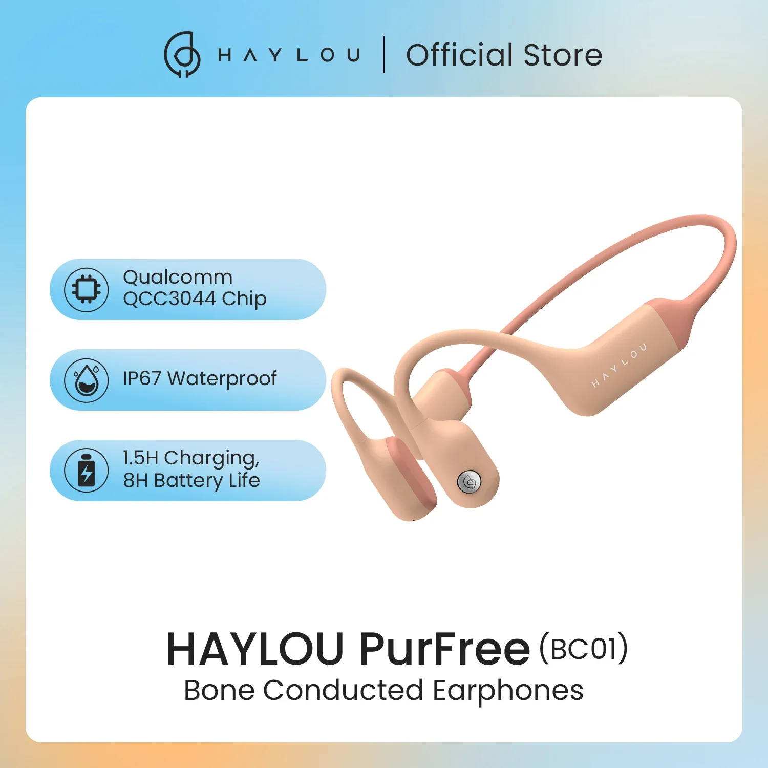 Haylou Purfree BC01: Auriculares Inalámbricos de Conducción Ósea