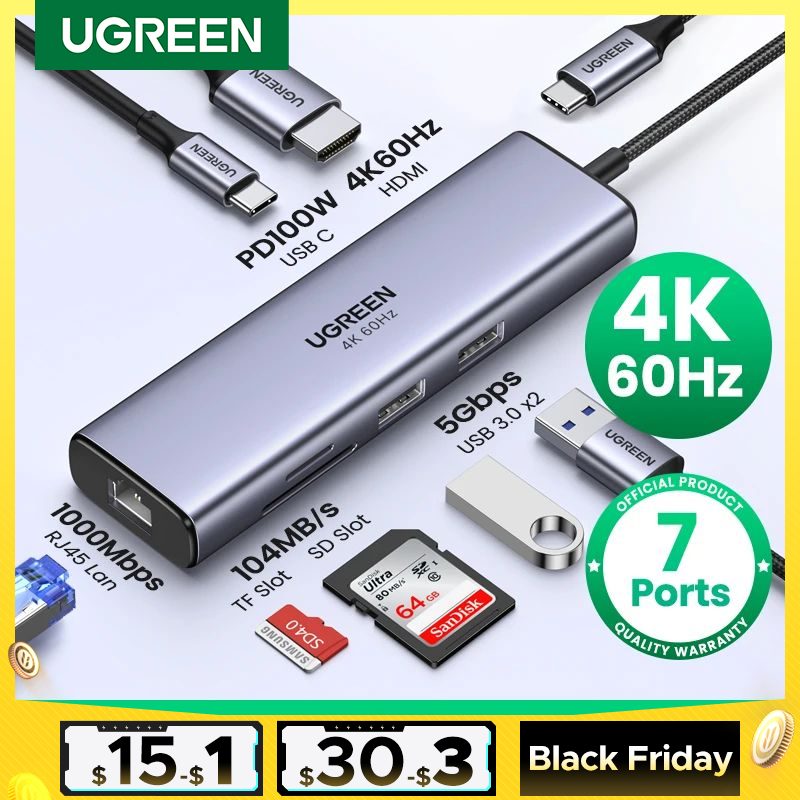 (RU Special) UGREEN Revodok 7-in-1