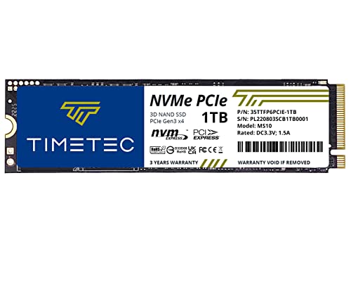 Acelera tu computadora como nunca con la SSD TIMETEC NVMe: Hasta 2,000MB/s de velocidad que revolucionan tu productividad - Descubre el modelo M.2 2280 con tecnología 3D NAND