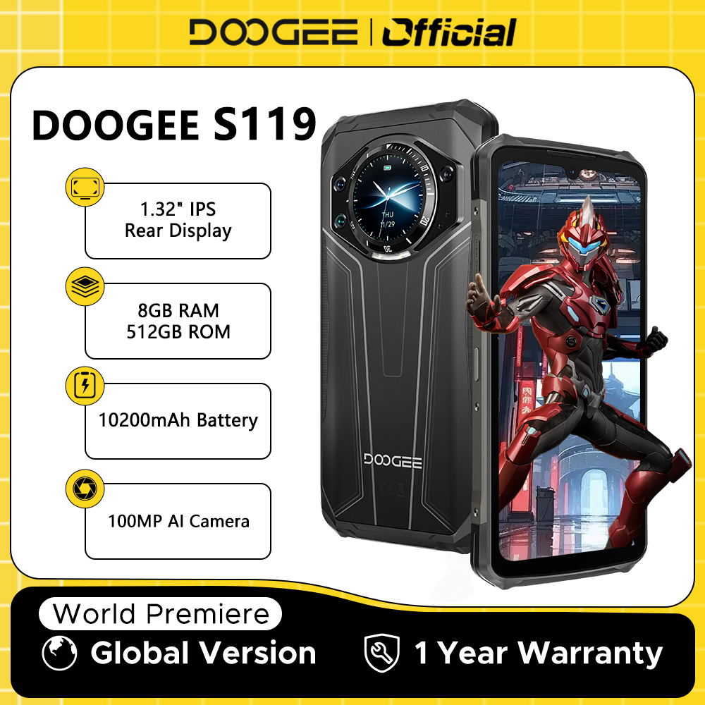 Transforma tus aventuras con una potencia imparable que combina durabilidad extrema y rendimiento de alto nivel, ideal para entornos desafiantes gracias al DOOGEE S119 con su cámara de 100MP, batería gigante y resistencia certificada.