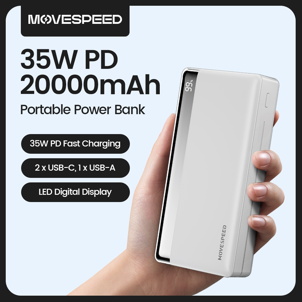 MOVESPEED K20: Batería Externa Potente y Rápida