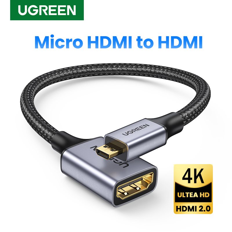 Tus dispositivos cobran vida en 4K sin complicaciones: el adaptador UGREEN MICRO HDMI-HDMI con hasta 60Hz y revestido duradero es la solución que streamers y fotógrafos necesitan ahora mismo