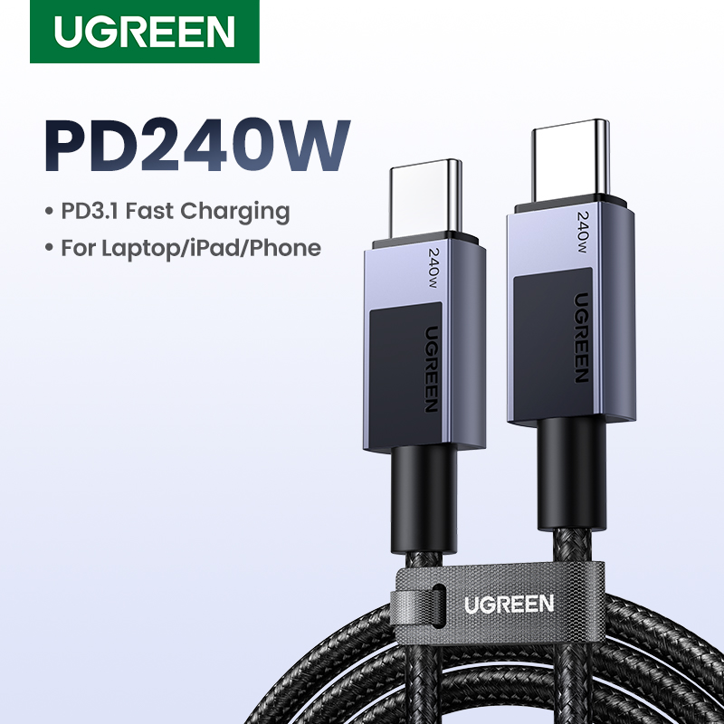 Tus dispositivos se cargan en un instante: el CABLE UGREEN PD 240W con tecnología PD3.1 y 5A transforma tu experiencia de carga, ahora en oferta para usuarios exigentes.