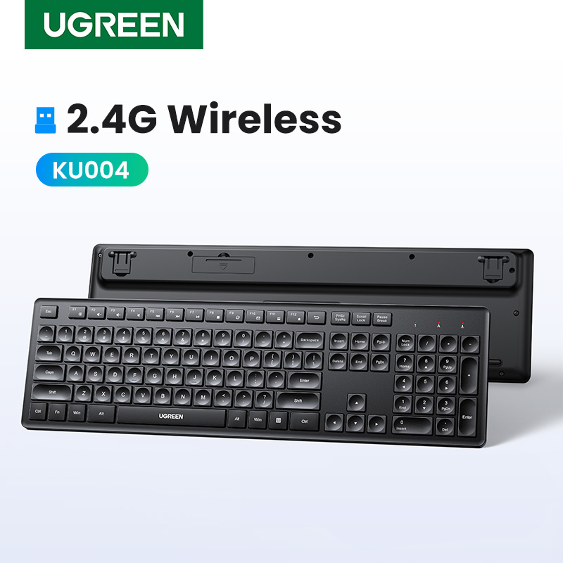 Potencia tu productividad con fluidez inalámbrica: El teclado UGREEN de 104 teclas, ergonómico y ultradelgado, compatible con Windows y Mac OS, te ofrece comodidad y precisión para trabajar o jugar sin interrupciones.