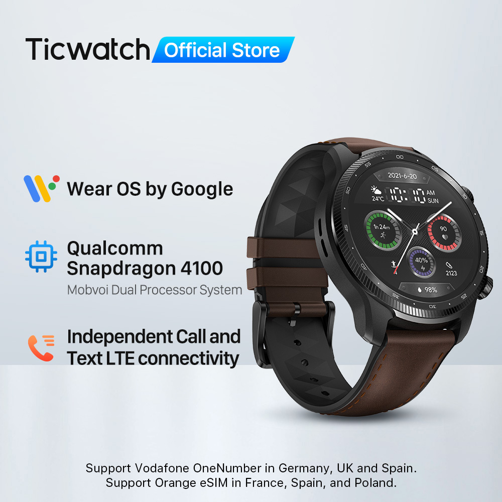 Dile adiós a la carga constante: el TICWATCH PRO 3 ULTRA LTE dura hasta 72 horas con una sola carga, gracias al Snapdragon Wear 4100 y su modo dual, un smartwatch para quienes exigen rendimiento sin límites en oferta exclusiva.