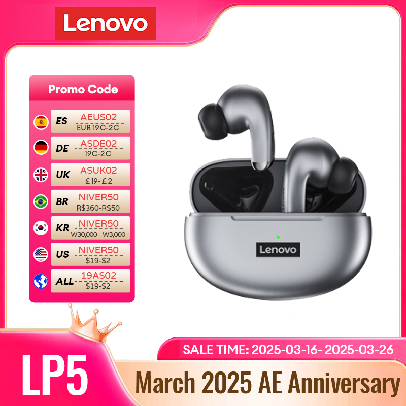 Lenovo LP5: Auriculares Inalámbricos Impermeables