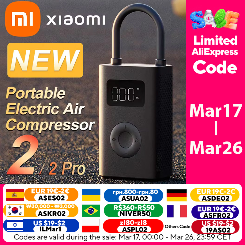 Transforma tus tareas de inflado con un impulso de velocidad: el compresor XIAOMI MIJIA AIR PUMP 2 garantiza precisión y portabilidad hasta 150 PSI, ideal para aventuras y vida diaria.