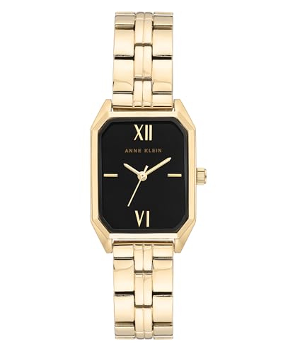 Elegancia que perdura: luce impecable en cada ocasión gracias al reloj ANNE KLEIN dorado/negro con su resistente mineral crystal, ahora en oferta limitada para mujeres con estilo.