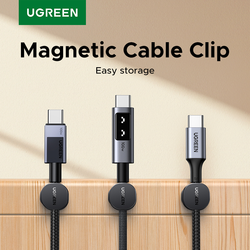 Organiza tus cables sin esfuerzo: Descubre cómo los ORGANIZADORES MAGNÉTICOS UGREEN transforman tu espacio de trabajo con sujeción segura y diseño compacto