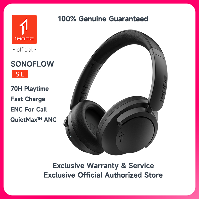 Desata el poder del sonido sin límites: los auriculares 1MORE SONOFLOW SE te ofrecen 70h de ANC y carga rápida para una experiencia auditiva premium donde sea que vayas