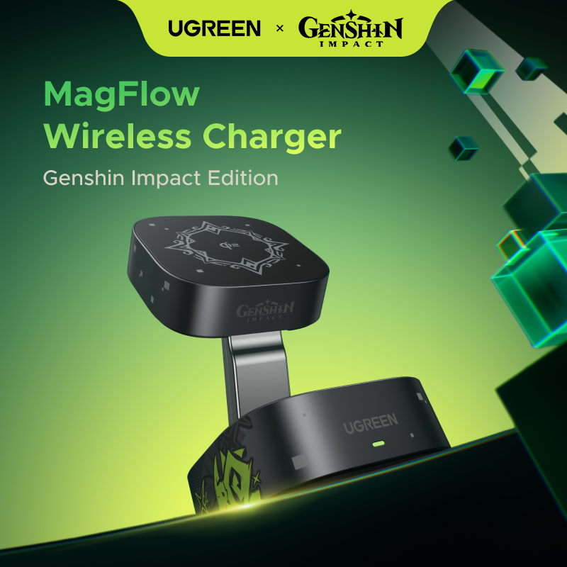 Carga rápida y estilo gamer: El UGREEN QI2 15W MAGFLOW EDICIÓN GENSHIN IMPACT combina potencia y diseño exclusivo para fans del RPG - ¡Adquiérelo antes de que se agote!