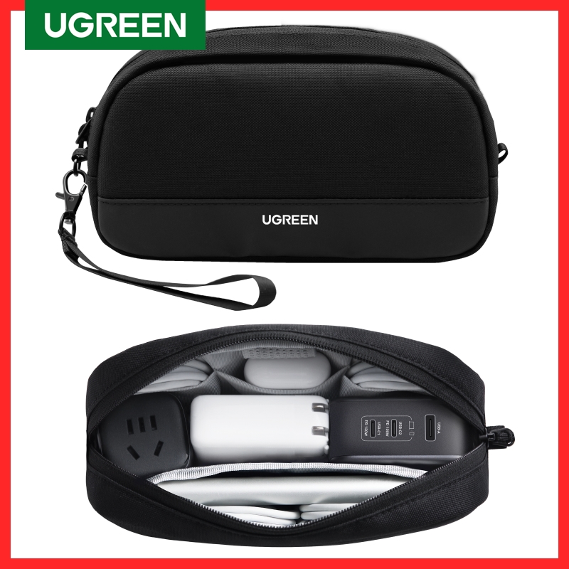 Organiza tu vida digital como un experto con la BOLSA UGREEN S/M: el accesorio definitivo para guardar cables, auriculares y cargadores sin perder nada