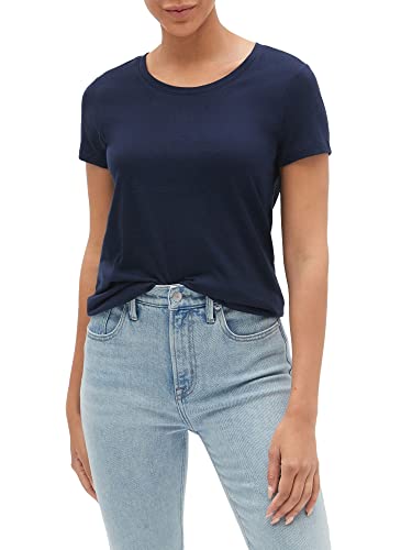 Renueva tu armario con comodidad absoluta: La CAMISETA GAP DE CUELLO REDONDO es tu básico perfecto para cualquier ocasión, ¡versatilidad garantizada!