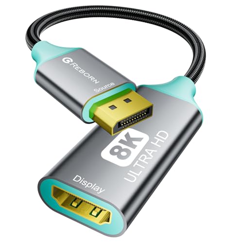 Convierte tus gráficos en una experiencia visual hiperrealista con el REBORN DISPLAYPORT 1.4 A HDMI 2.1: fluidez cinematográfica y colores vibrantes para gamers y editores en una oferta sin precedentes.