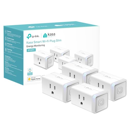 Controla tu hogar desde cualquier lugar con los enchufes inteligentes KASA SMART EP25P4: compatibilidad total, seguridad UL y facilidad de uso en un pack de 4 unidades para automatizar tu vida.