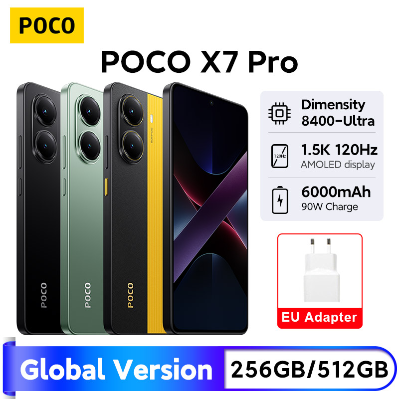 Desbloquea el poder definitivo en móviles con el POCO X7 PRO 5G: batería de 6000 mAh y 90W HyperCharge para uso intensivo sin interrupciones, pantalla 1.5K de 120 Hz para inmersión total, cámara de 50 MP y robustez IP68, todo respaldado por el Dimensity 8400-Ultra y NFC—innovación accesible que redefine el estándar.