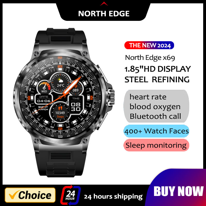 Olvídate de cargar tu reloj por semanas: el NORTH EDGE con pantalla HD de 1,85" y 710mAh es el aliado perfecto para tu vida activa en oferta exclusiva.