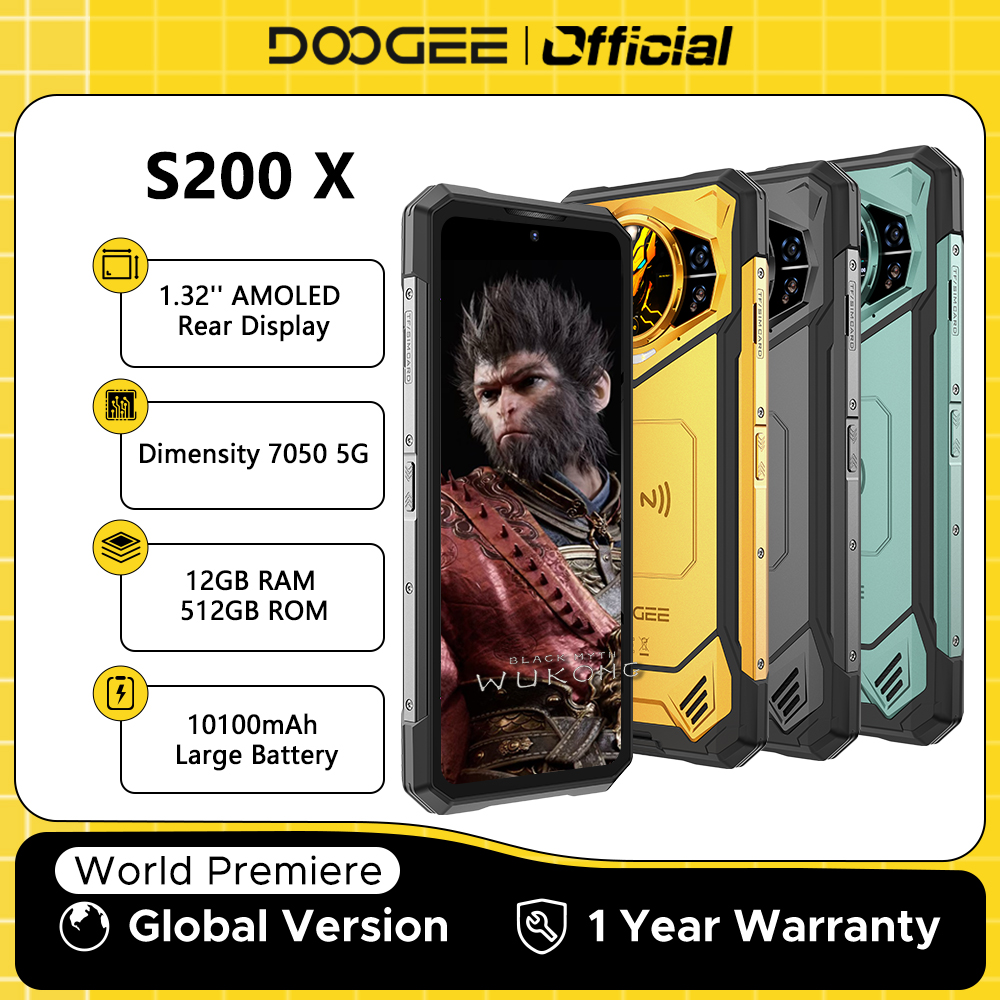 Descubre el poder de un teléfono indestructible con el DOOGEE S200 X 5G: rendimiento extremo, batería gigante y fotografía avanzada para aventuras sin límites, todo en un dispositivo diseñado para durar.