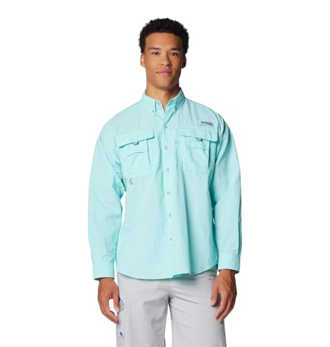 Protección solar sin sudoración: la CAMISA COLUMBIA BAHAMA II con tecnología Omni-Shade y tejido ventilado te mantiene fresco todo el día, ideal para aventureros que buscan comodidad y estilo.
