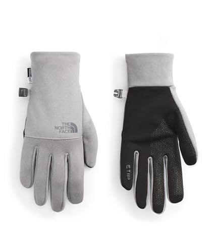 Protege tus manos con estilo sostenible: los guantes THE NORTH FACE ETIP GRIS MEDIO JASPEADO combinan tecnología táctil y materiales reciclados para un rendimiento ecológico sin igual