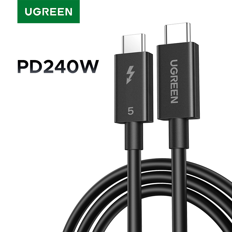 Carga ultrarrápida y sincronización de datos sin límites: Descubre el cable UGREEN USB-C THUNDERBOLT 5 que revoluciona tus dispositivos Apple y Android con 240W de potencia y 80Gbps