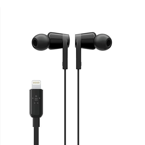 Olvídate de cargas y emparejamientos: estos auriculares BELKIN SOUNDFORM con micrófono integrado te ofrecen audio instantáneo y calidad premium en una oferta exclusiva para usuarios de iPhone y iPad.