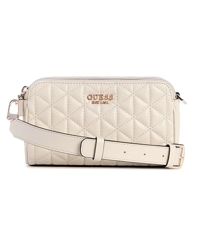 AÑADE ESTILO A TU LOOK DIARIO: El bolso GUESS KORI STATUS combina moda y funcionalidad con su diseño cruzado y textura piedra - la elección perfecta para outfits casuales o salidas nocturnas