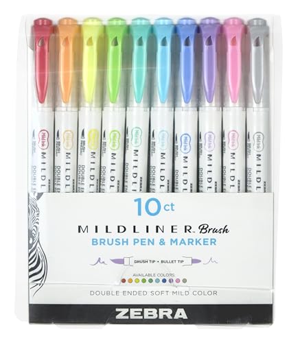 Transforma tus apuntes en obras de arte con los rotuladores ZEBRA PEN MILDLINER: Punta doble y colores suaves que inspiran creatividad sin límites