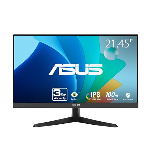 Protege tu vista sin sacrificar rendimiento: El monitor ASUS VY229HF combina 100Hz y 1ms con tecnología Eye Care Plus para jornadas maratonianas frente a la pantalla