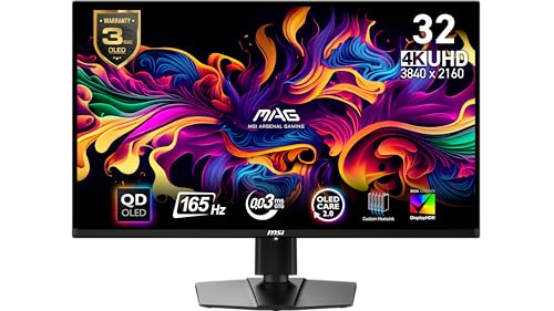 Potencia tu juego y productividad con fluidez extrema gracias a la tecnología QD-OLED—descubre el rendimiento superior del MSI MAG 321UP, que combina colores vibrantes y velocidad de 165Hz para una experiencia envolvente sin igual en monitores UHD de 32 pulgadas.