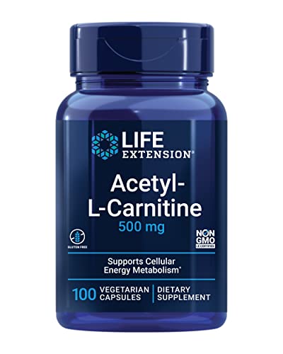 Potencia tu energía y claridad mental con ACETIL-L-CARNITINA: La fórmula LIFE EXTENSION que revitaliza tus células y protege tu cerebro en cápsulas 100% vegetales
