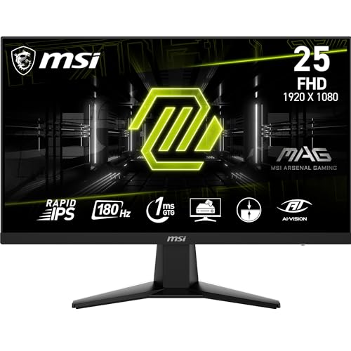 Domina el juego con fluidez extrema: El MONITOR MSI MAG 256F ofrece 180Hz y 1ms para una ventaja competitiva, con ajustes ergonómicos y altavoces integrados - ¡Experiencia cinematográfica garantizada!