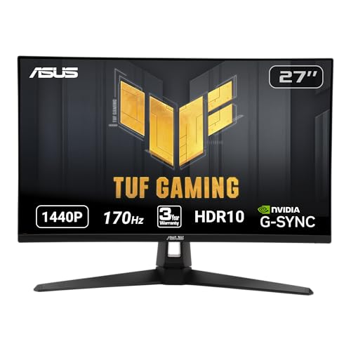 Domina el juego con claridad extrema: El monitor ASUS TUF GAMING VG27AQ1A ofrece 2K HDR a 170Hz para una ventaja competitiva - Experiencia visual impecable con tecnología IPS y 1ms.