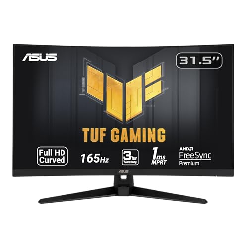 Domina el gaming con fluidez extrema: El monitor ASUS TUF GAMING VG328H1B ofrece 165Hz y FreeSync Premium para una experiencia sin tearing | Ideal para competitivos y streamers | Tecnología Eye Care para maratones