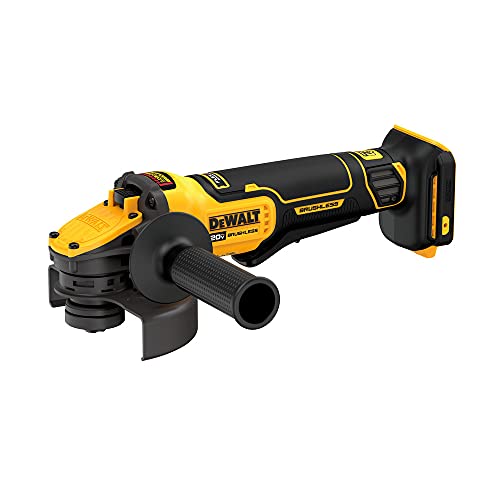 Revoluciona tus proyectos de construcción: La amoladora DEWALT FLEXVOLT ADVANTAGE 20V MAX ofrece potencia profesional con su interruptor de paleta y versatilidad en discos de 4½" a 5" - La herramienta definitiva para talleres exigentes