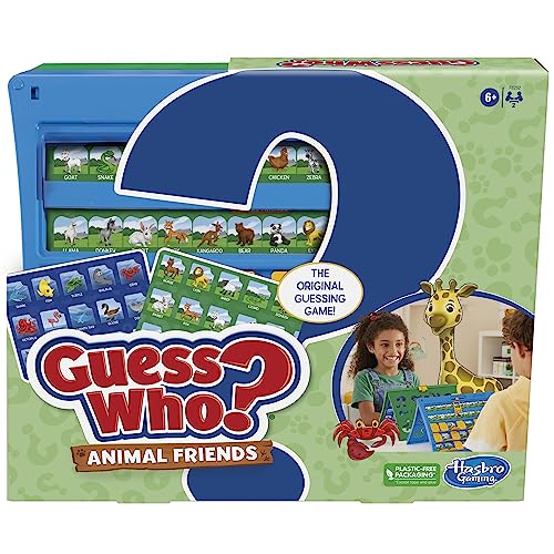 ¡Diversión familiar asegurada con GUESS WHO? ANIMALES: El juego que potencia la memoria y la lógica infantil mientras descubren especies | Versión exclusiva con fichas de doble cara para horas de entretenimiento educativo