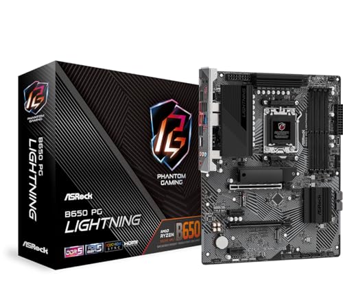 Potencia tu setup gaming con esta placa base de altísimo rendimiento: La ASROCK B650 PG LIGHTNING ofrece compatibilidad total con los nuevos AMD RYZEN 7000 para una experiencia sin límites